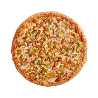 Butter Chicken Pizza With Onion And Capsicum