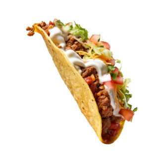 Mexican Food Tacos, Taco With Meat Vegetables